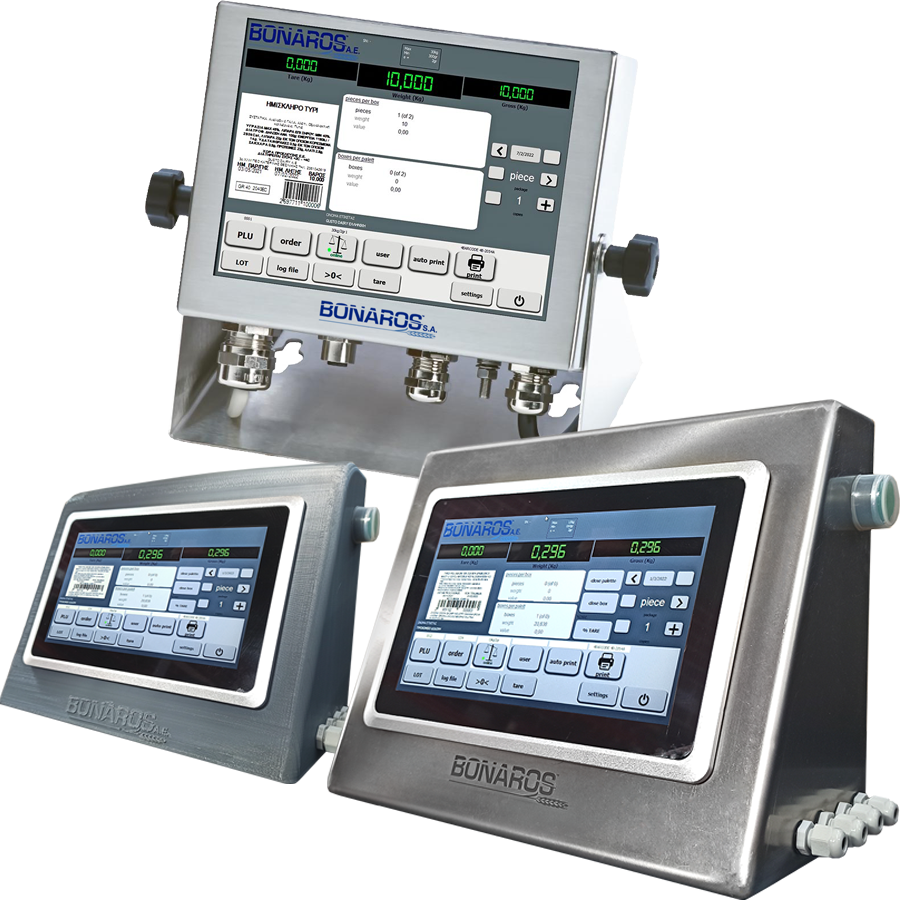 Βιομηχανικοί ενδείκτες με οθόνη αφής IP69K